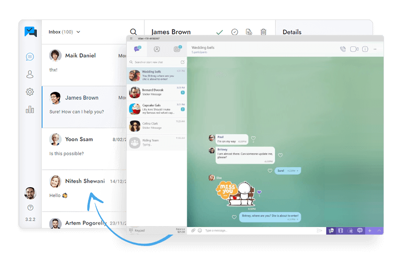 Viber chat integration